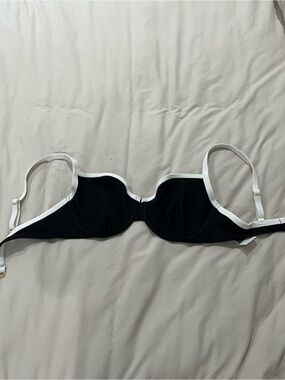 Abercrombie & Fitch Black Bikini Top with White Trim